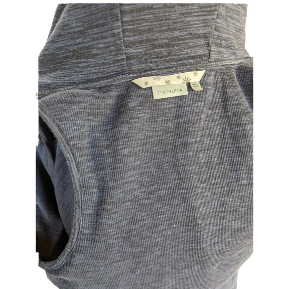 Athleta Tiger Terry Hoodie Front Zip Deep Indigo Blue Jacket - Picture 10 of 10